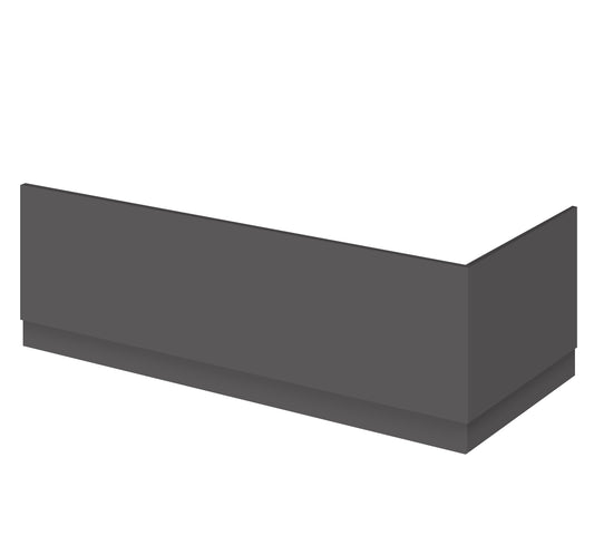 Fairford MDF Grey Gloss Side Panel, 1700mm