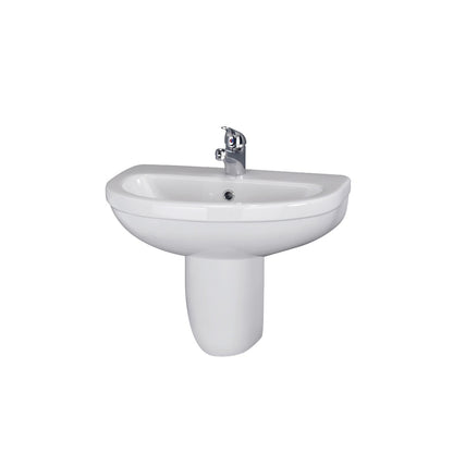 Fairford Gravo 550mm 1TH Basin and Semi Pedestal