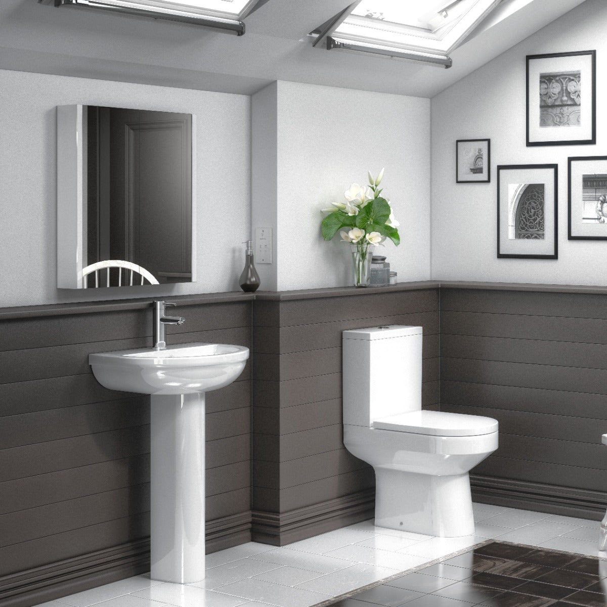 Fairford Gravo Close Coupled Toilet with Soft Close Seat