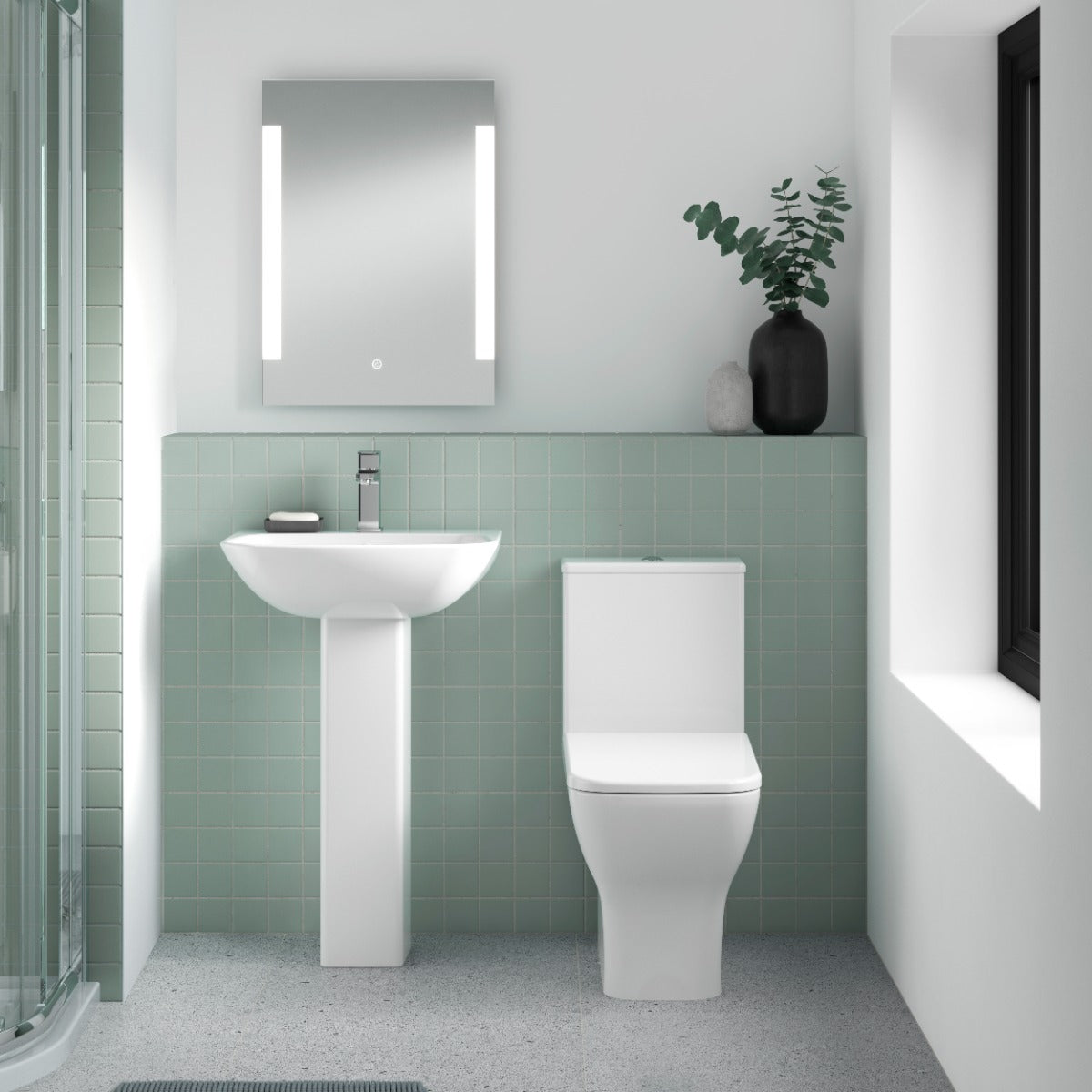 Fairford Grove Close Coupled Rimless Toilet with Wrapover Seat