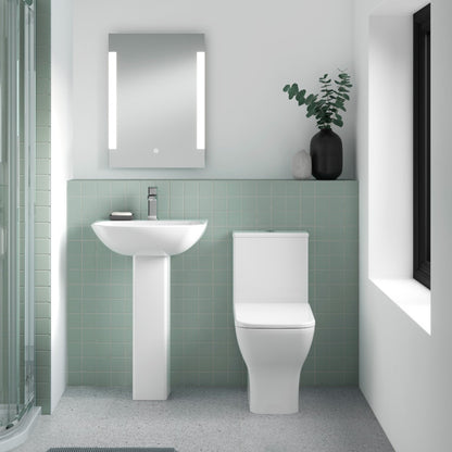 Fairford Grove Close Coupled Rimless Toilet with Wrapover Seat