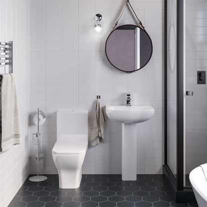Fairford Grove Close Coupled Rimless Toilet with Wrapover Seat