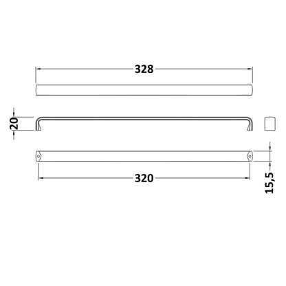 Fairford Chrome Slimline D Handle