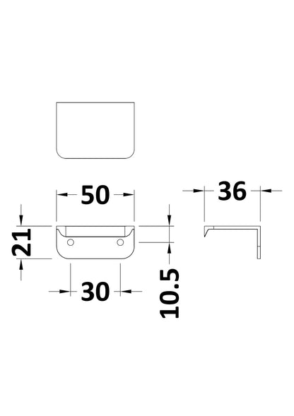 Rear Fix Handle, Matt Black