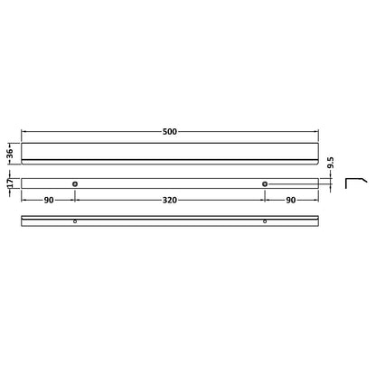 Fairford Brushed Brass 500mm Finger Pull Handle