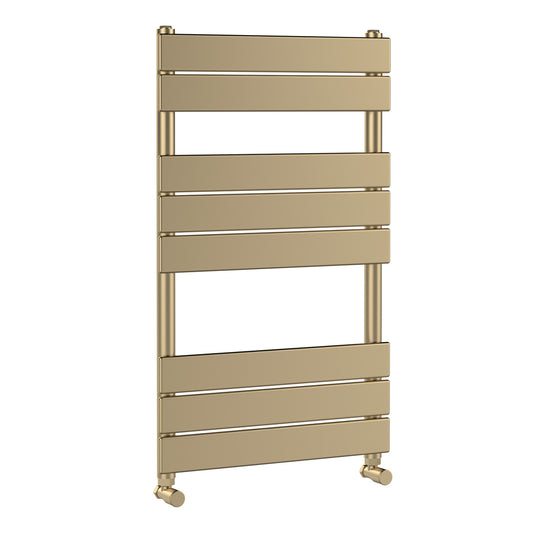 Fairford Brushed Brass 840 x 500mm Flat Panel Towel Rail