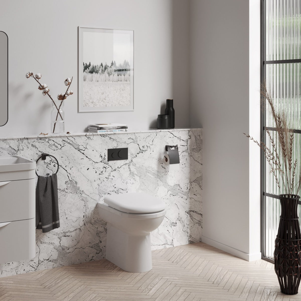 Fairford Hora Comfort Height Back To Wall Toilet