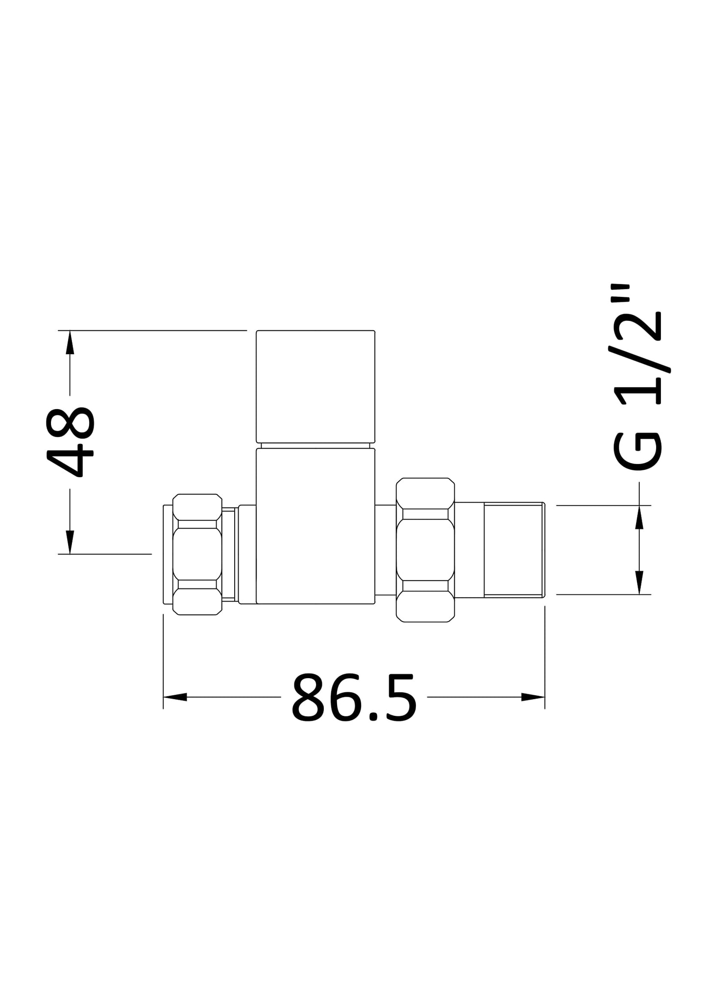 Fairford Square Valves, Straight, Pair