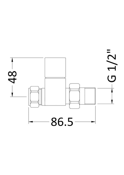 Fairford Square Valves, Straight, Pair