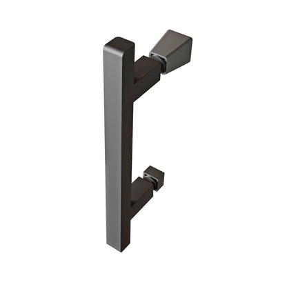 Fairford Pro 8 Black 1000mm Frameless 8mm Hinged Shower Door