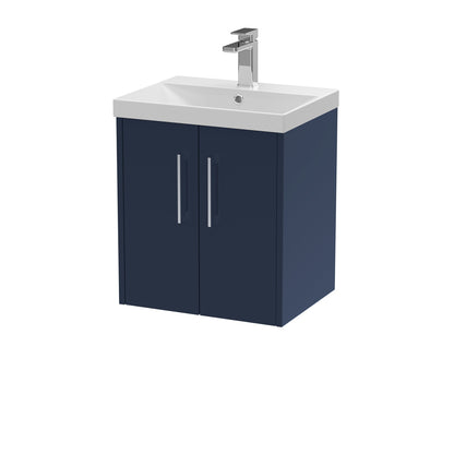 Fairford Anika 500mm Matt Blue 2 Door Wall Hung Vanity Unit