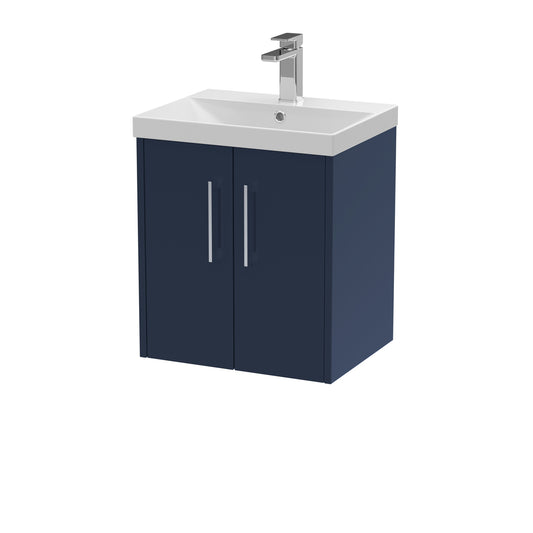 Fairford Anika 500mm Matt Blue 2 Door Wall Hung Vanity Unit