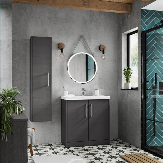 Fairford Anika 350mm Graphite Woodgrain Tall Unit