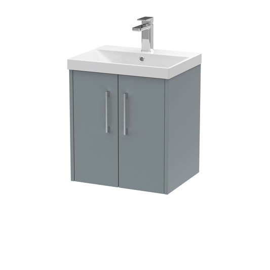 Fairford Anika 500mm Matt Grey 2 Door Wall Hung Vanity Unit