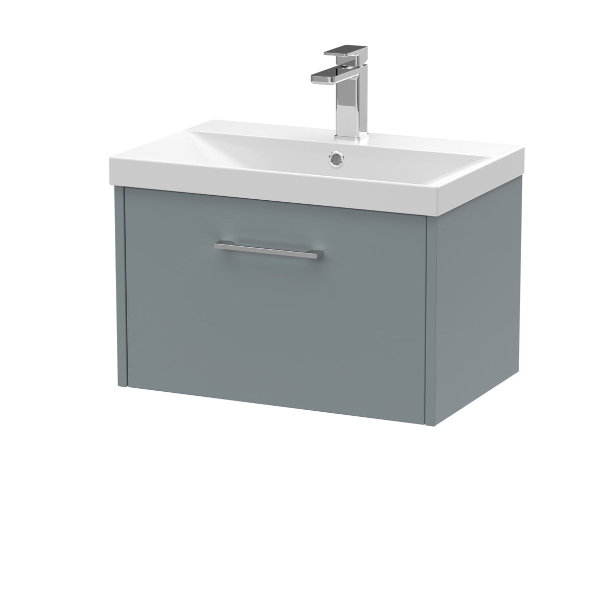 Fairford Anika 600mm Matt Grey 1 Drawer Wall Hung Vanity Unit