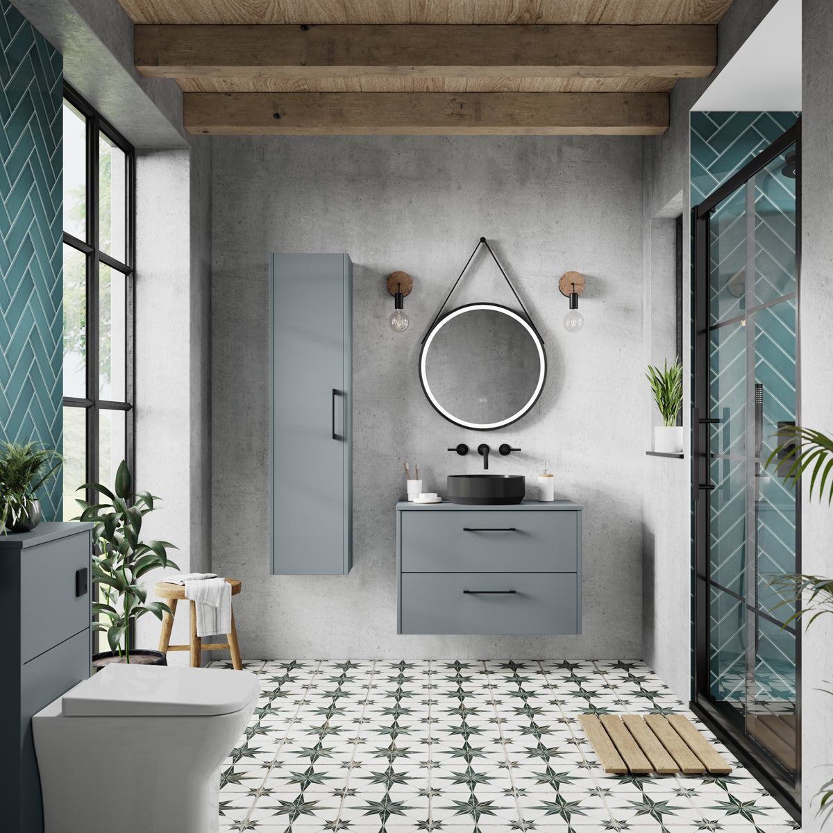 Fairford Anika 350mm Matt Grey Tall Unit
