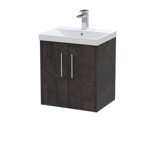 Fairford Anika 500mm Matt Slate 2 Door Wall Hung Vanity Unit
