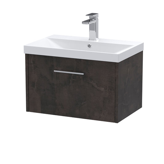 Fairford Anika 600mm Matt Slate 1 Drawer Wall Hung Vanity Unit