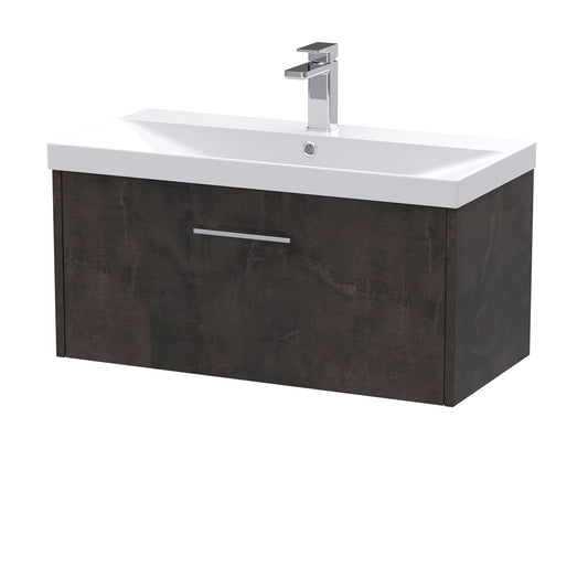 Fairford Anika 800mm Matt Slate 1 Drawer Wall Hung Vanity Unit