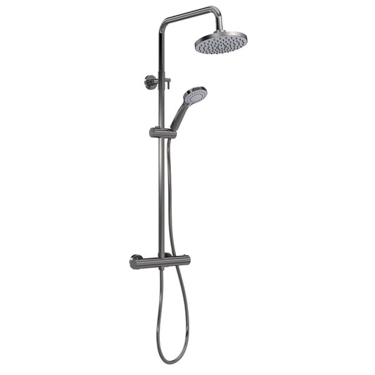 Fairford Element 10 Brushed Gun Metal 2 Oulet Exposed Shower Kit