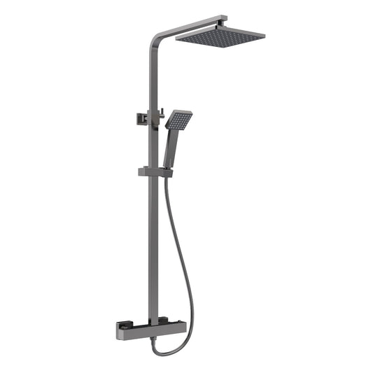 Fairford Una Grace Brushed Gun Metal 2 Outlet Exposed Shower Kit