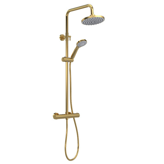 Fairford Element 10 Brushed Brass 2 Oulet Exposed Shower Kit