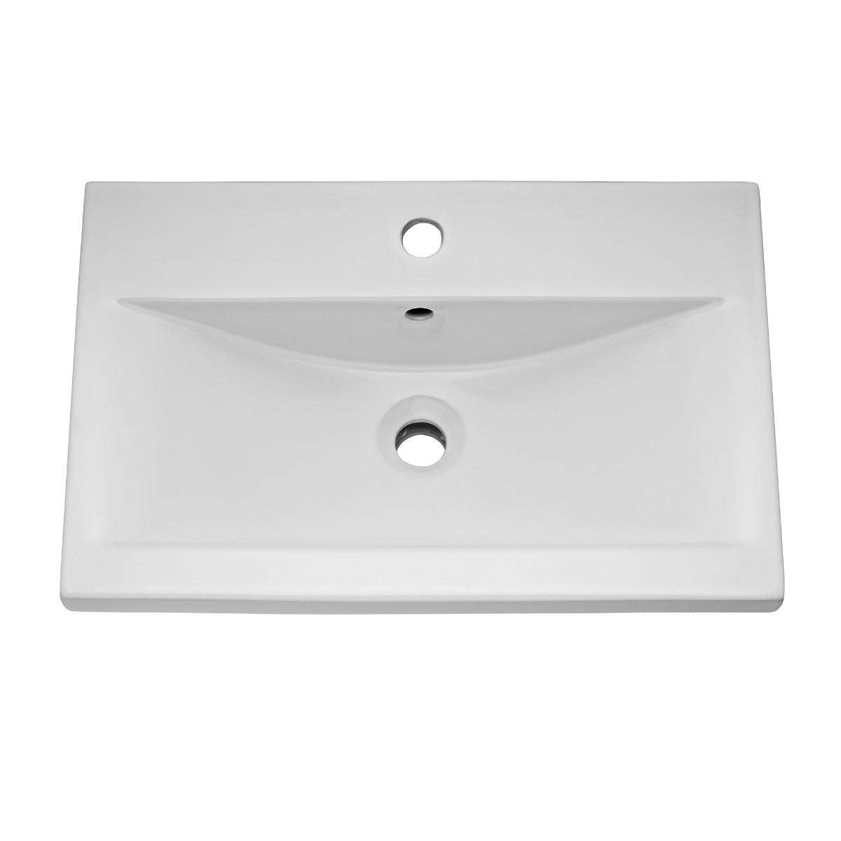 Fairford Carnation 600mm Gloss White Wall Hung 1 Drawer Vanity Unit