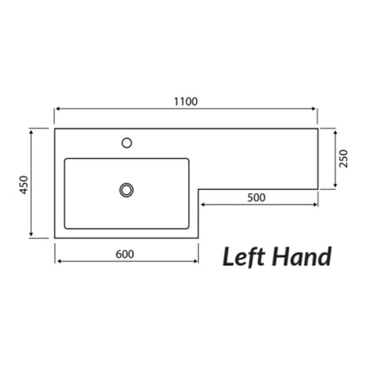 Fairford Resonance 1100mm Blue Left Hand Combination Pack