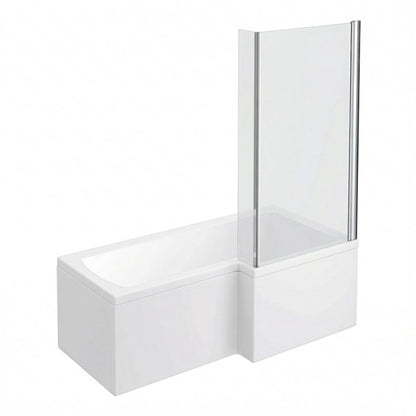 Fairford 1600 x 850mm RH L Shape Bath with Screen and Panel