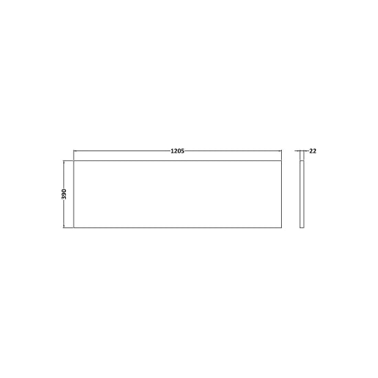 Fairford Bellato Grey Laminate Worktop 1200 x 390 x 22mm