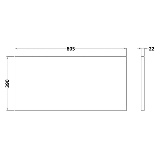 Fairford Bellato Grey Laminate Worktop 800 x 390 x 22mm