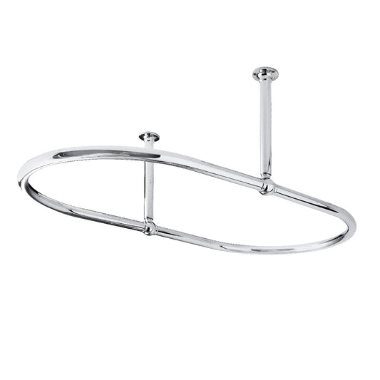 Fairford Hexam Ceiling Mounted Shower Curtain Ring, Chrome