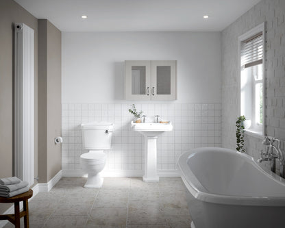 Fairford Winchester 580mm 2 Tap Hole Basin with Full Pedestal