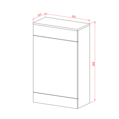 Fairford Resonance 500mm Blue WC Unit