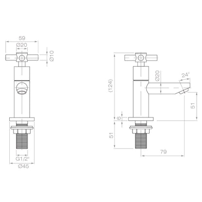 Fairford Lineka Basin Pillar Taps
