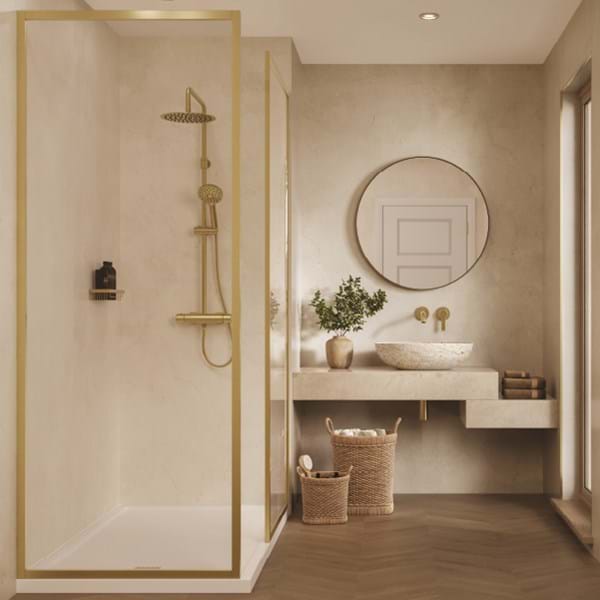 Hydraset Marfil Cream Textured 1200 x 2400 Square Edge Wall Panel