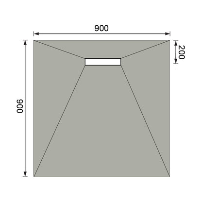 Hydraset Square Trays with 300mm End Drain  900 x 900mm