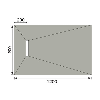 Hydraset Rectangular Tray with 300mm End Drain 1200 x 900mm
