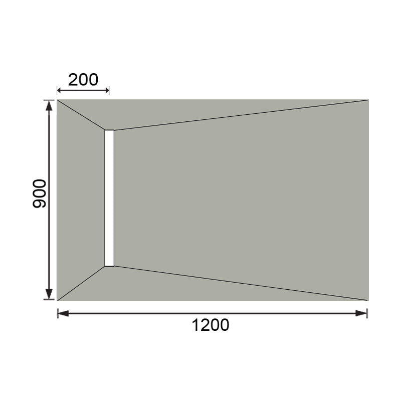 Hydraset Rectangular Tray with 600mm End Drain 1200 x 900mm
