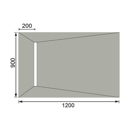 Hydraset Rectangular Tray with 600mm End Drain 1200 x 900mm