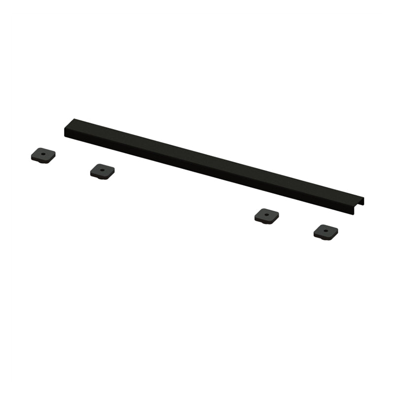 Hydraset 600mm Waste Cover with Finishing Trim Matt Black