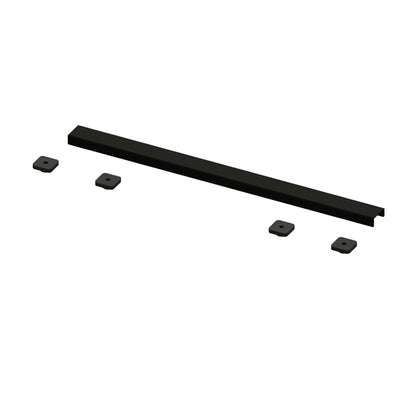 Hydraset 600mm Waste Cover with Finishing Trim Matt Black
