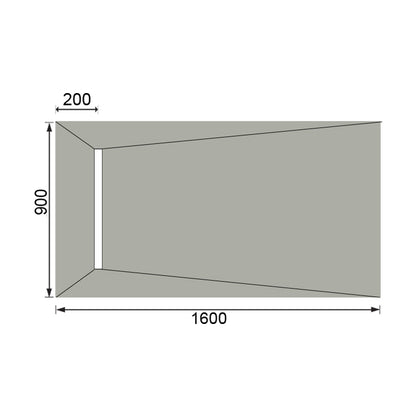 Hydraset Rectangular Tray with 600mm End Drain 1600 x 900mm