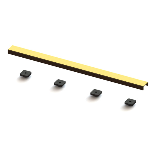 Hydraset 600mm Waste Cover with Finishing Trim Brushed Brass