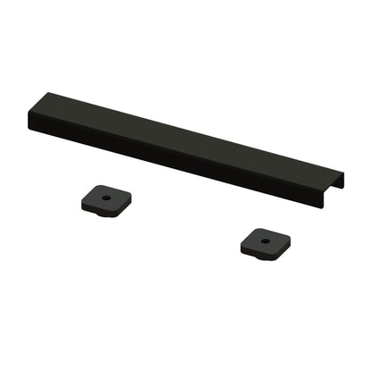 Hydraset 300mm Waste Cover with Finishing Trim Matt Black