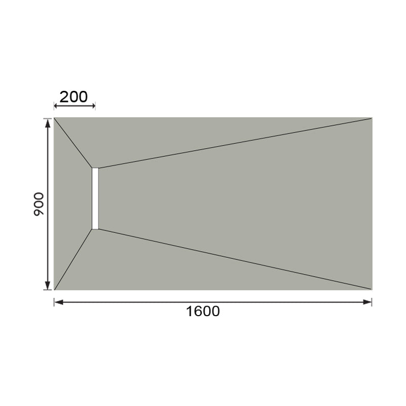 Hydraset Rectangular Tray with 300mm End Drain  1600 x 900mm