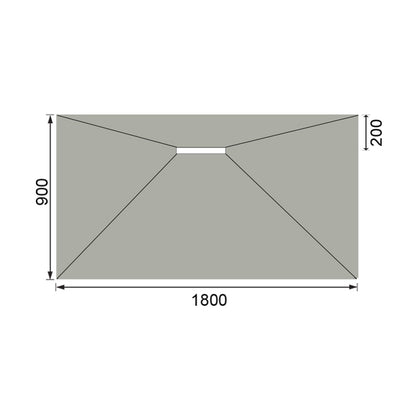 Hydraset Rectangular Trays with 300mm Side Drain 1800 x 900mm