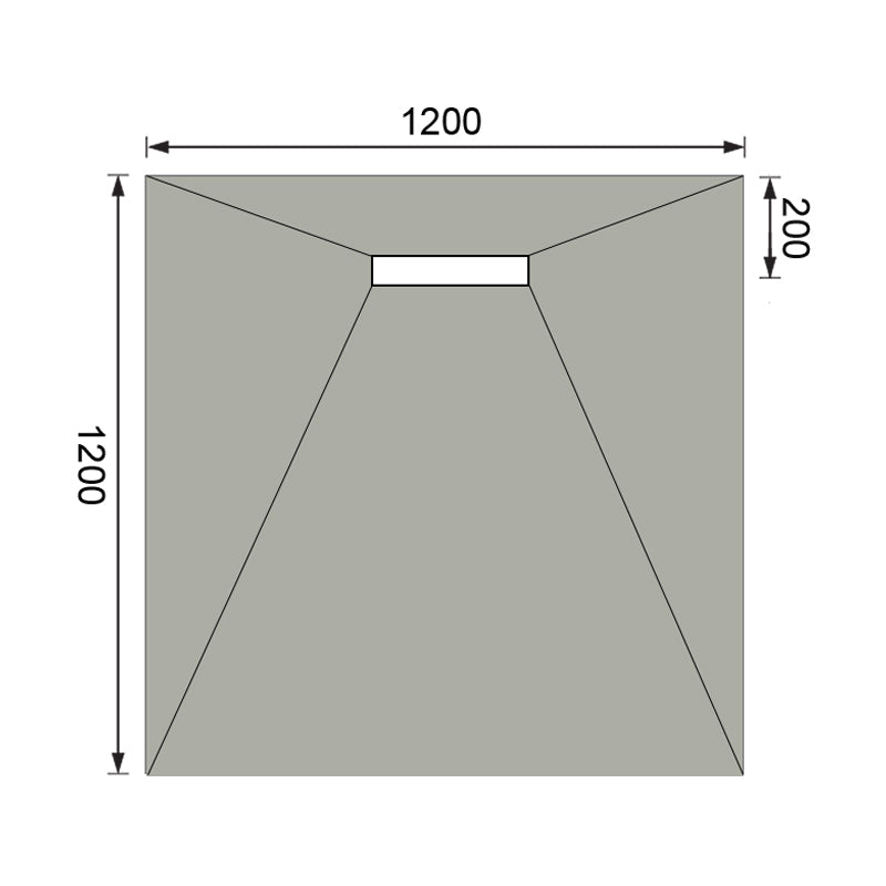 Hydraset Square Trays with 300mm End Drain 1200 x 1200mm