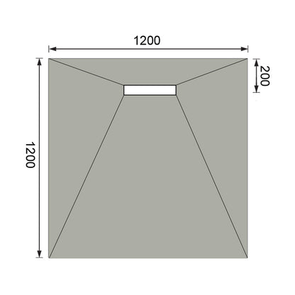 Hydraset Square Trays with 300mm End Drain 1200 x 1200mm