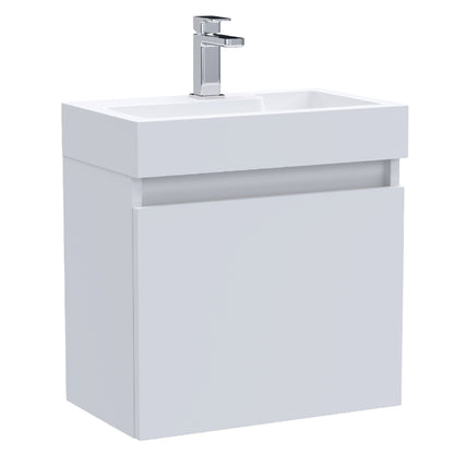 Fairford Malmo 500mm Slimline Gloss White Wall Hung Vanity Unit